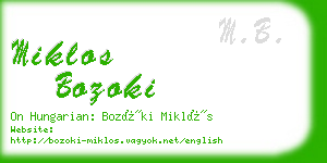 miklos bozoki business card